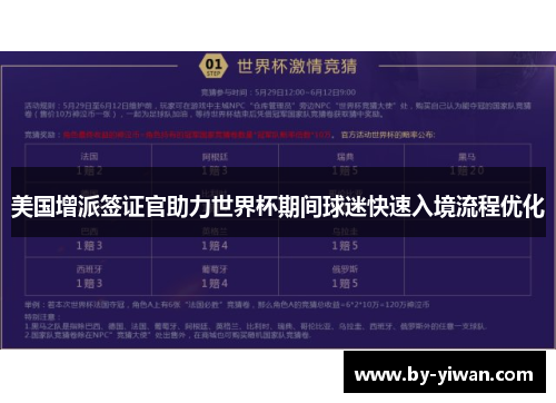 美国增派签证官助力世界杯期间球迷快速入境流程优化